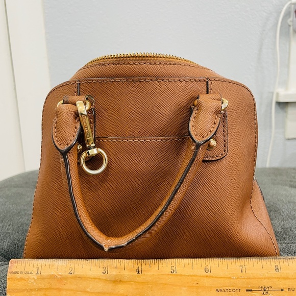 Michael Kors Tan Gold Satchel Structured Saffiano - Picture 4 of 4